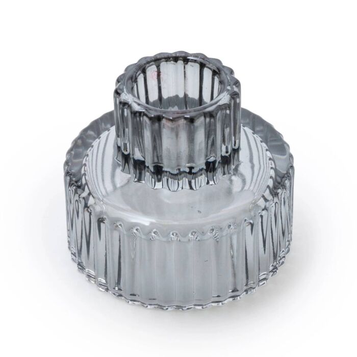 Candlelight Smokey Black Double Ended Candleholder 6.5cm